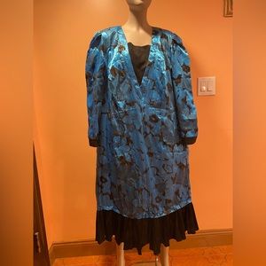Handmade Tailored and Hand Sewn Dress,Color-Black and Blue, Size-XXL